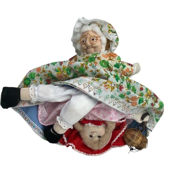 Vintage Little Red Riding Hood Reversible Grandma Doll Story Telling Prop 10" - Picture 4 of 9